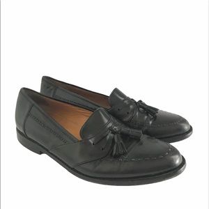 Mezlan Santander Black Kiltie Tassel Loafers